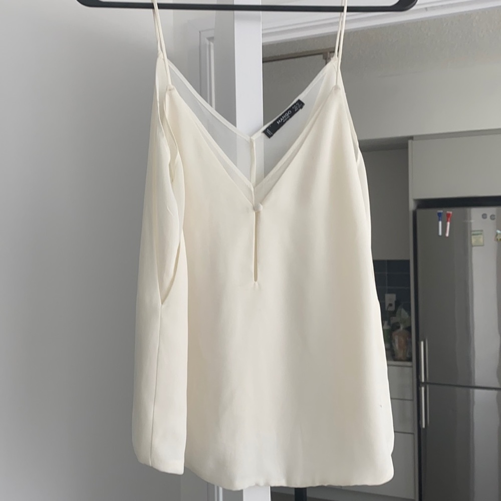 2 for $20 MANGO Chiffon White Tank